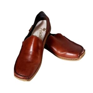 Rieker Antistress Brown Leather Driving Shoes/Loafers Size 38/7